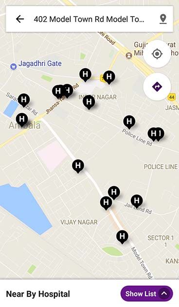 Nearby Clinics/Hospitals